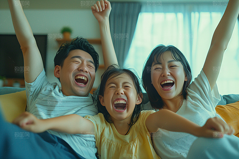 幸福一家人亲子人物摄影图