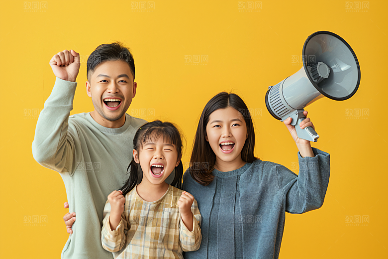 幸福一家人高清家庭摄影图