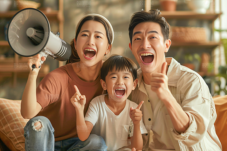 幸福一家人相聚人物摄影图