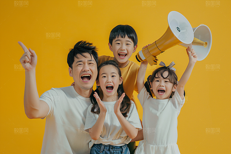 幸福一家人人物欢乐摄影图