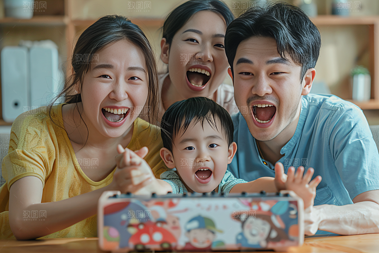 幸福一家人欢乐高清摄影图