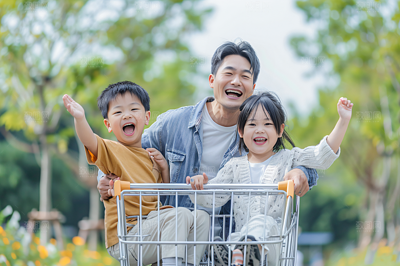 幸福一家人高清肖像摄影图