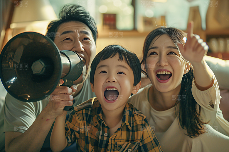 幸福一家人欢乐人物摄影图