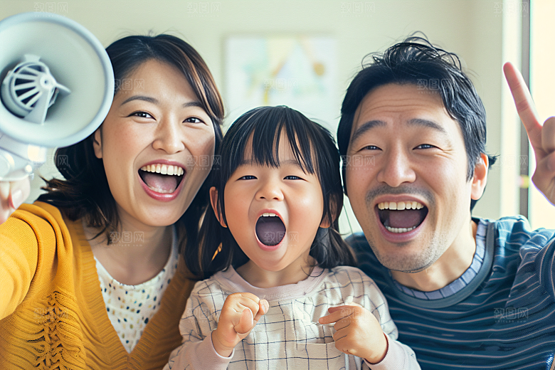 幸福一家人高清亲子摄影图