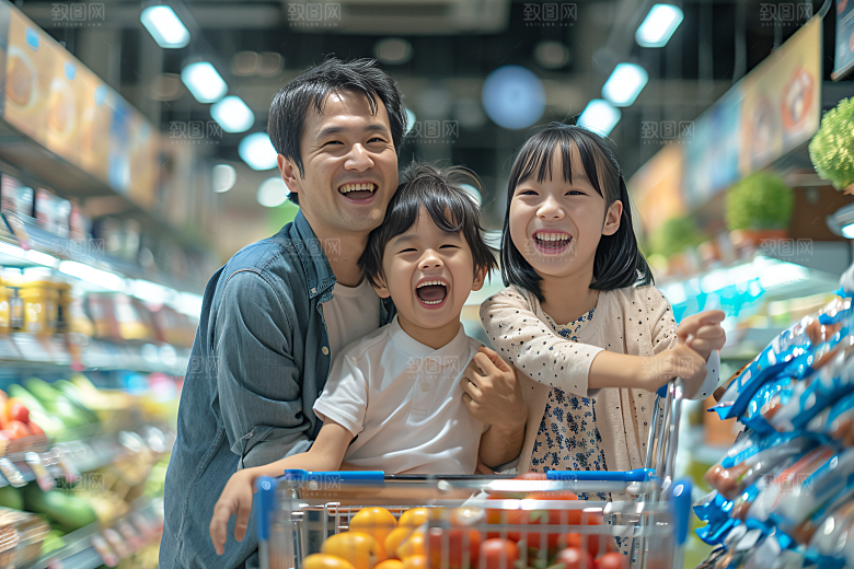 幸福一家人相聚高清摄影图
