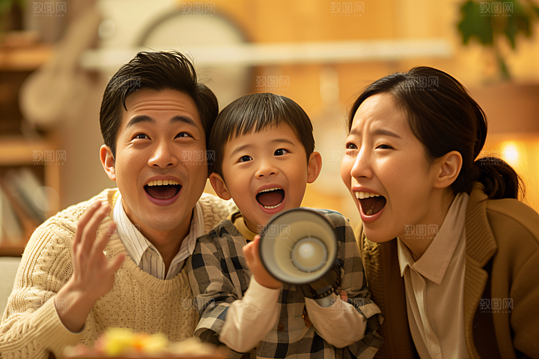 幸福一家人家庭出游摄影图