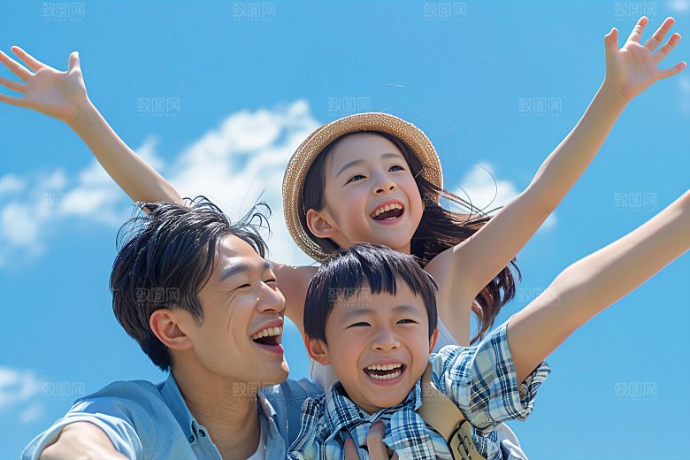 幸福一家人人物开心摄影图