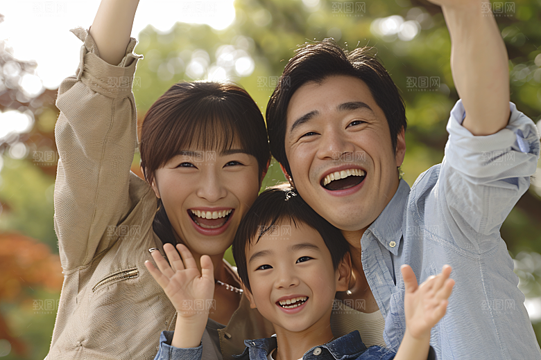 幸福一家人欢乐亲子摄影图