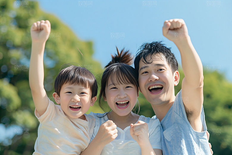 幸福一家人肖像相聚摄影图
