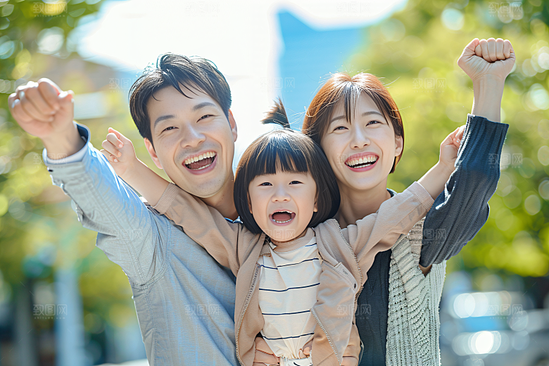 幸福一家人开心亲子摄影图