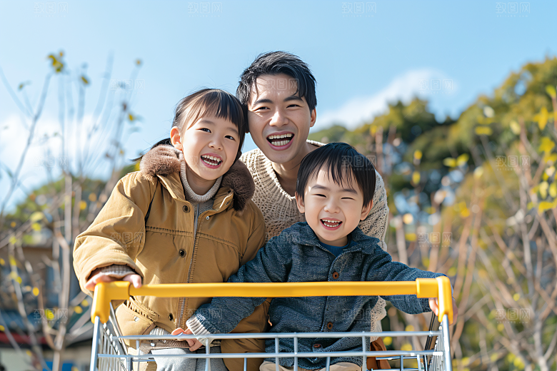 幸福一家人相聚欢乐摄影图
