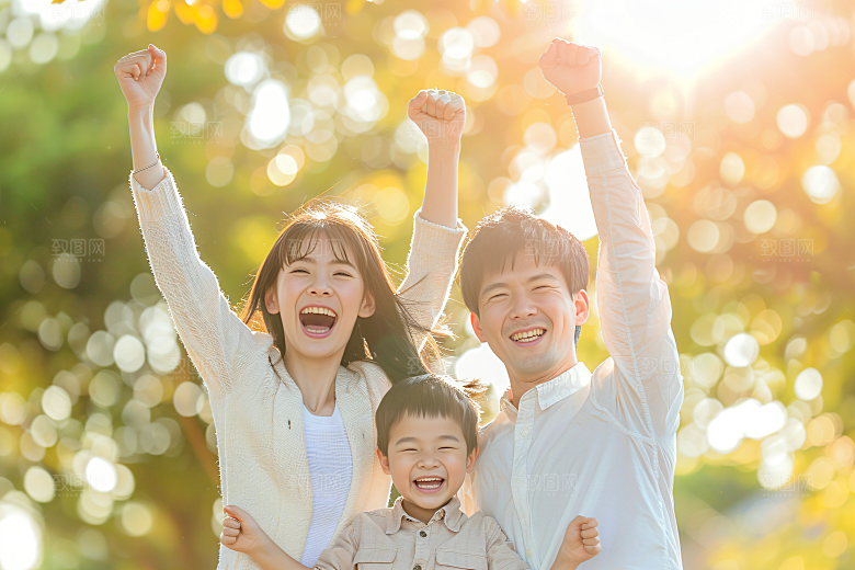幸福一家人高清人物摄影图