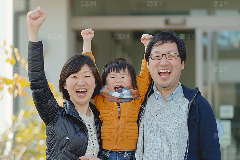幸福一家人欢乐相聚摄影图