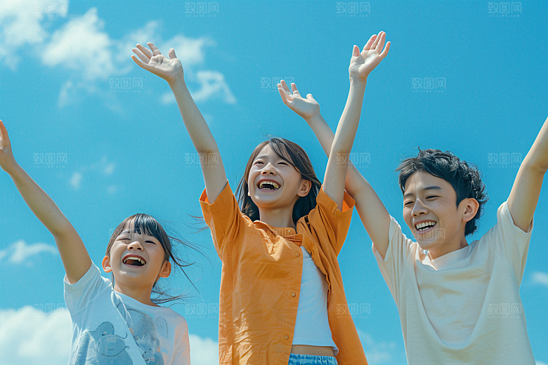 幸福一家人肖像相聚摄影图