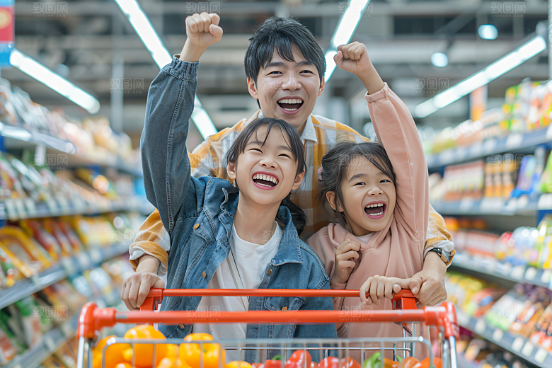 幸福一家人欢乐相聚摄影图