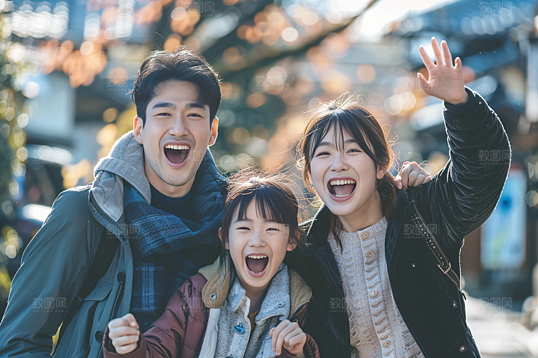 幸福一家人亲子人物摄影图