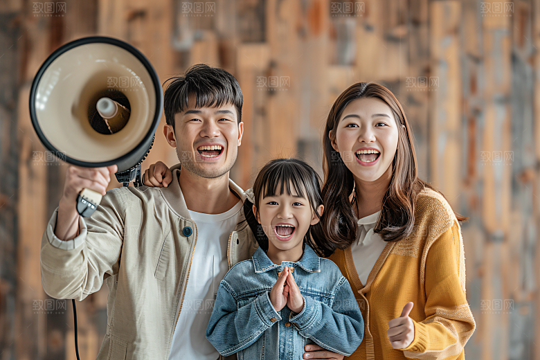 幸福一家人人物出游摄影图
