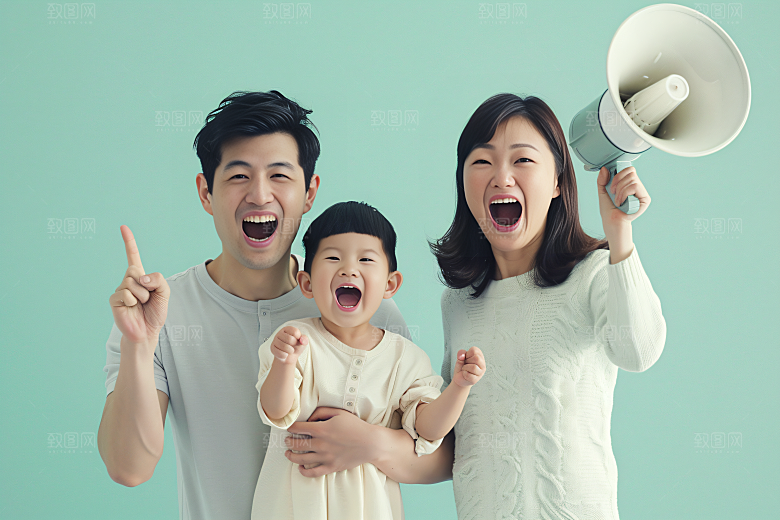 幸福一家人高清亲子摄影图