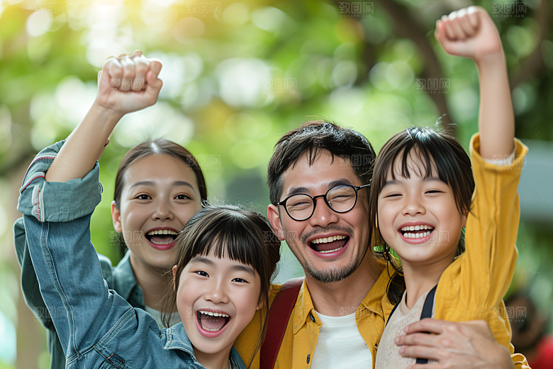 幸福一家人开心亲子摄影图