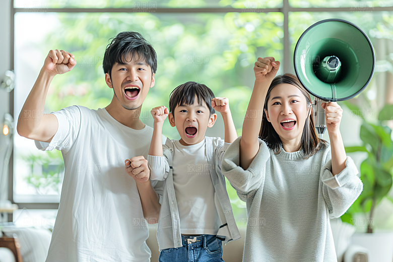 幸福一家人家庭高清摄影图