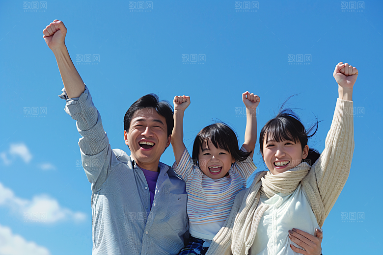 幸福一家人相聚欢乐摄影图