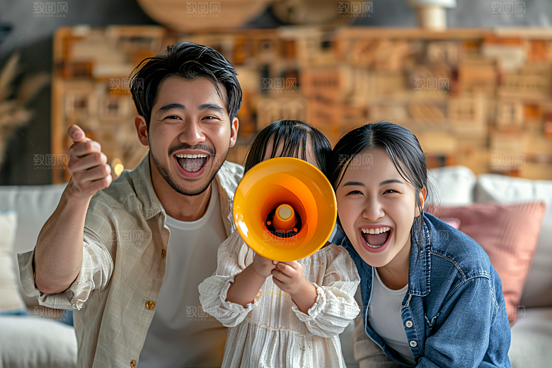 幸福一家人出行家庭摄影图
