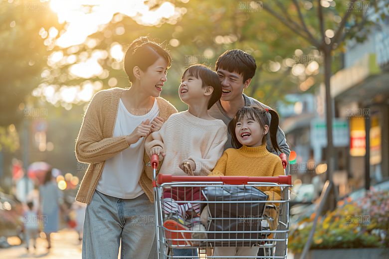 幸福一家人人物欢乐摄影图