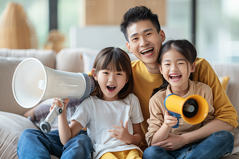 幸福一家人人物开心摄影图