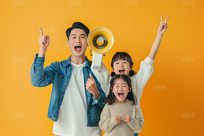 幸福一家人家庭欢乐摄影图