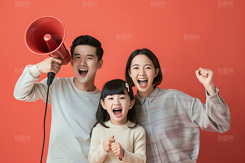 幸福一家人亲子人物摄影图
