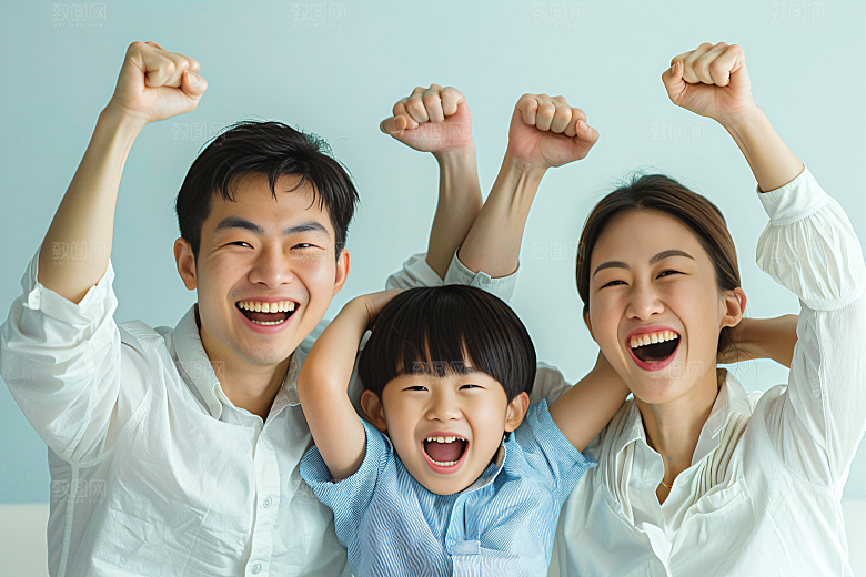 幸福一家人相聚亲子摄影图