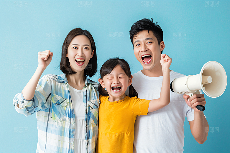 幸福一家人高清人物摄影图
