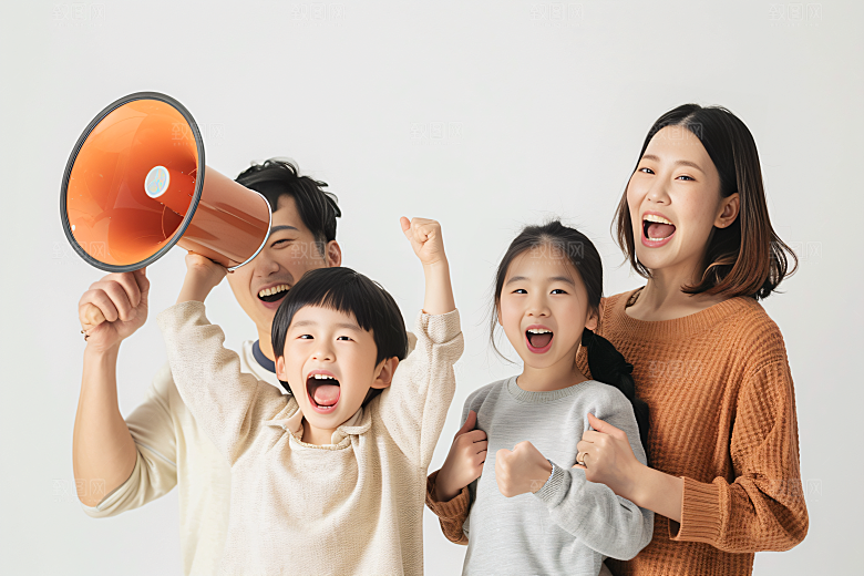 幸福一家人高清人物摄影图