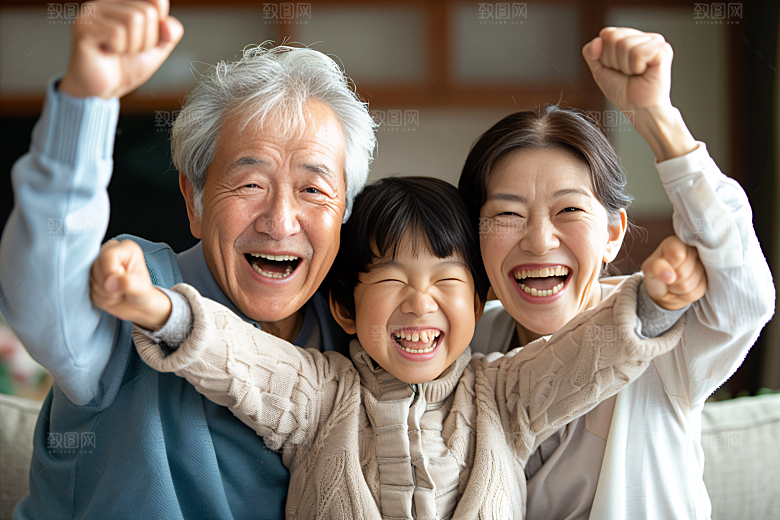 幸福一家人开心人物摄影图