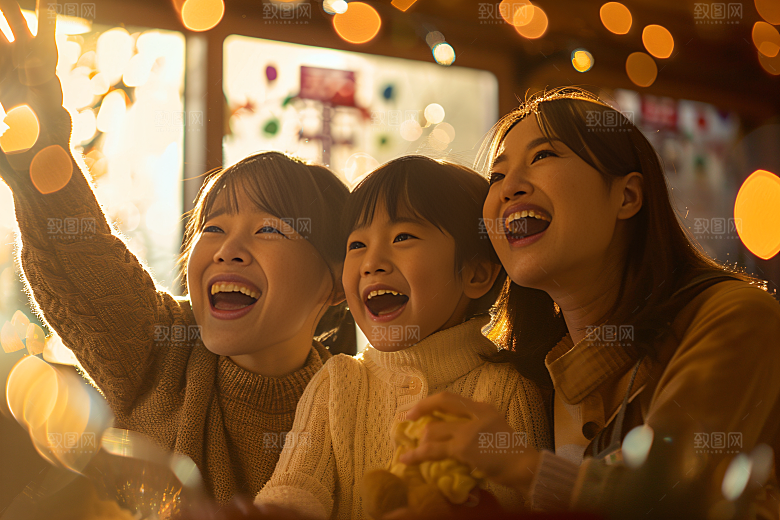 幸福一家人家庭高清摄影图