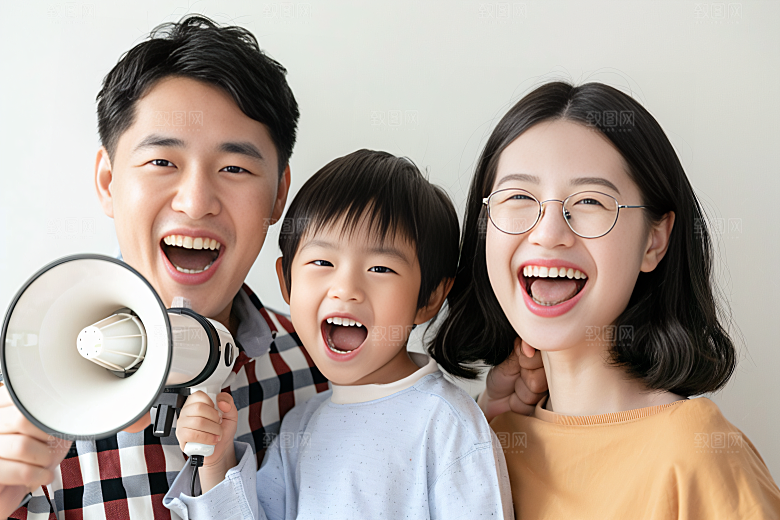 幸福一家人高清人物摄影图