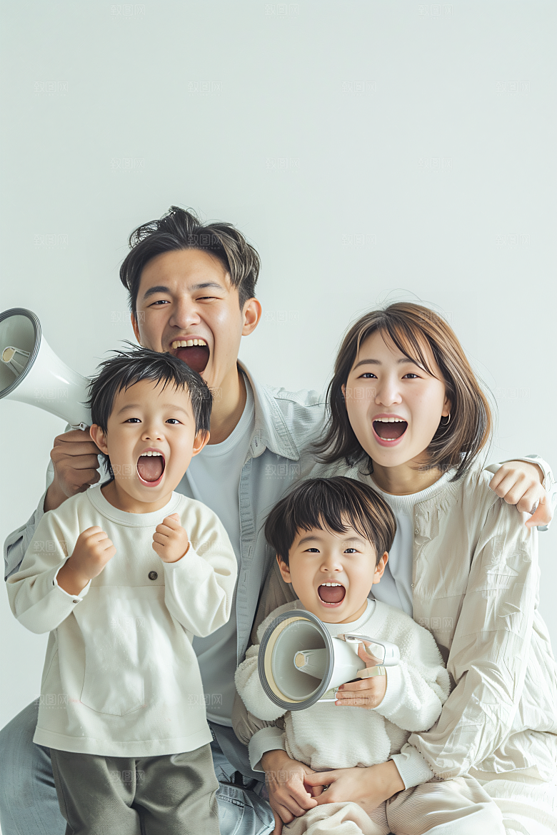 幸福一家人出游亲子摄影图