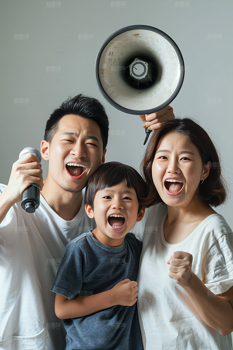 幸福一家人人物高清摄影图