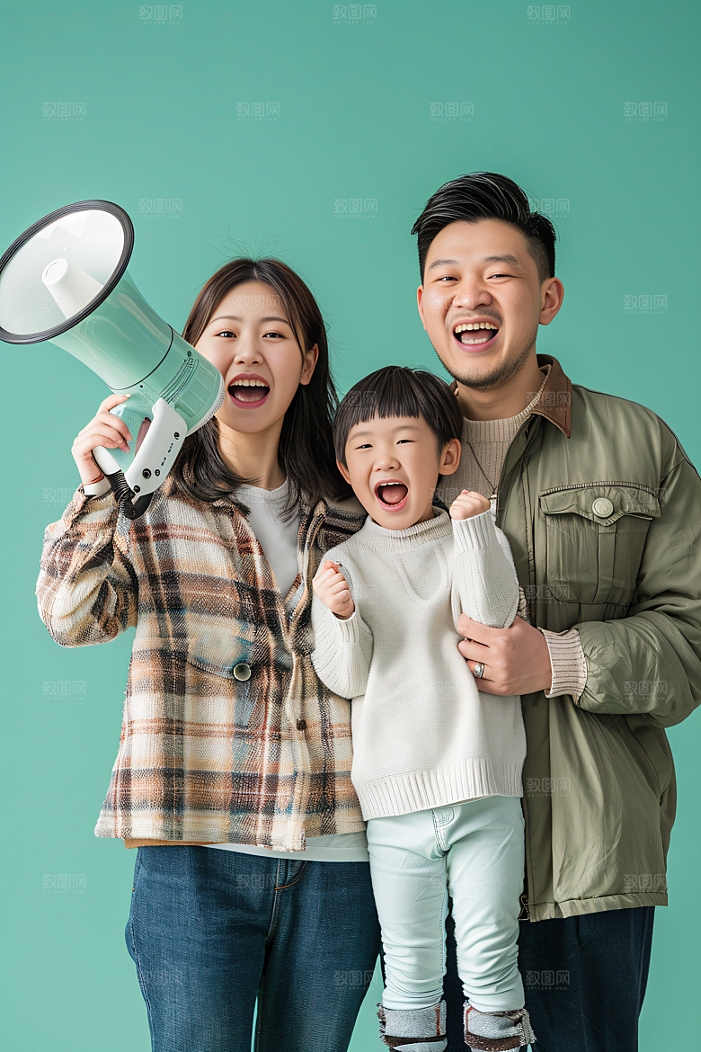 幸福一家人高清亲子摄影图