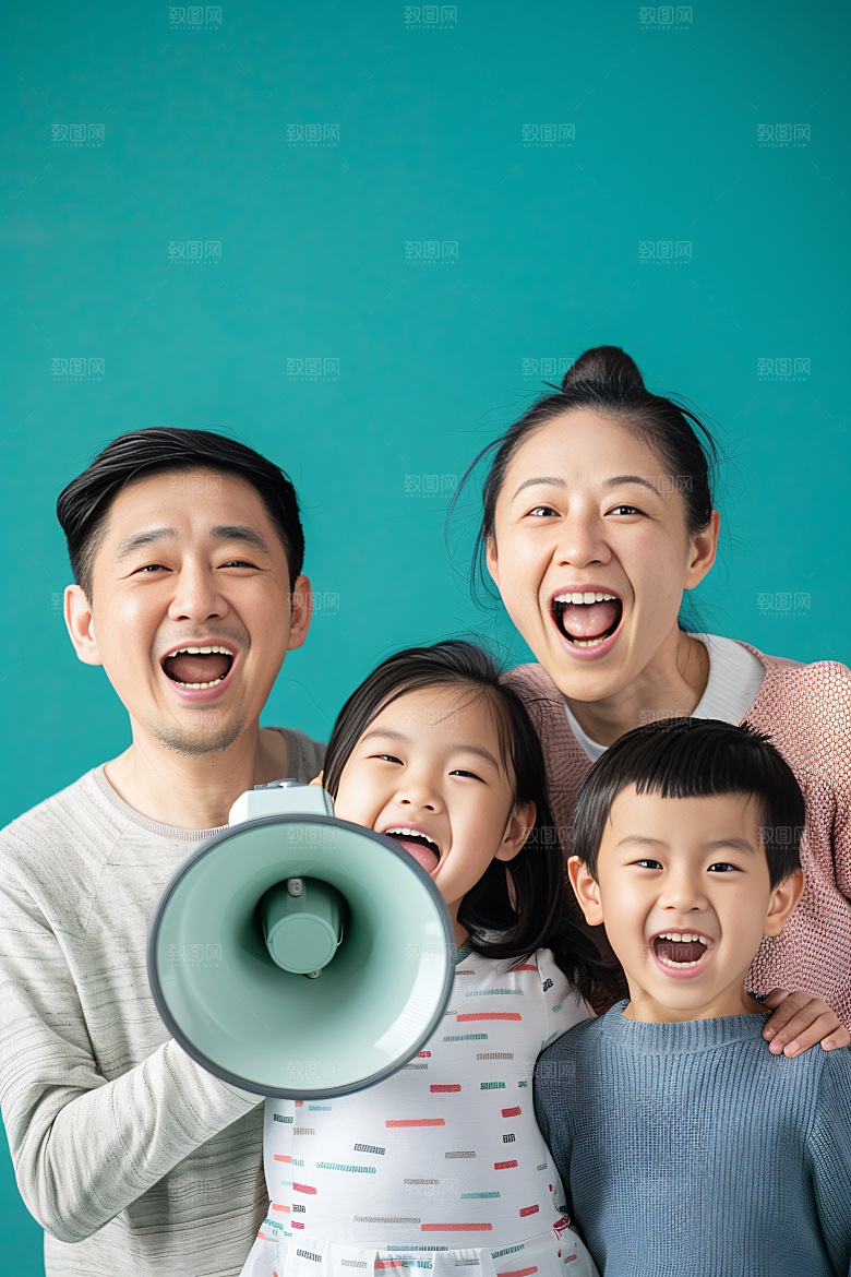 幸福一家人开心人物摄影图