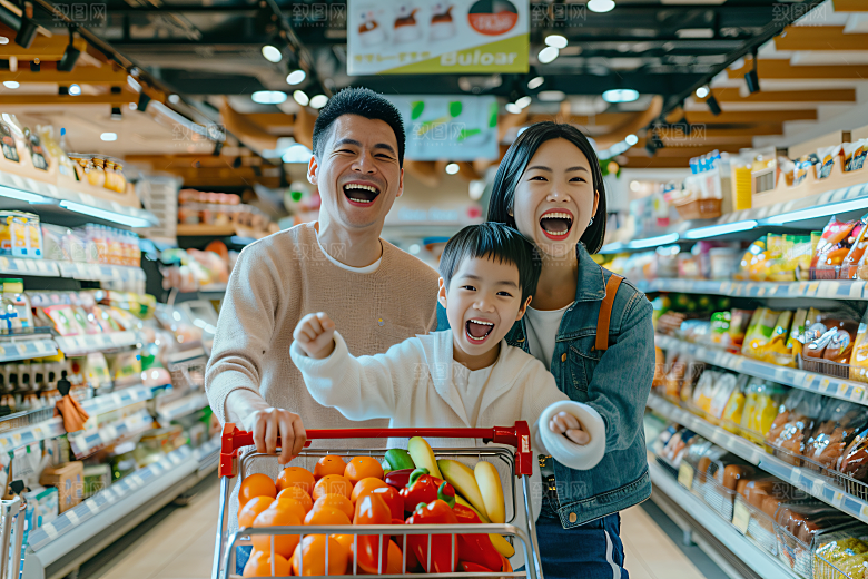 幸福一家人家庭人物摄影图