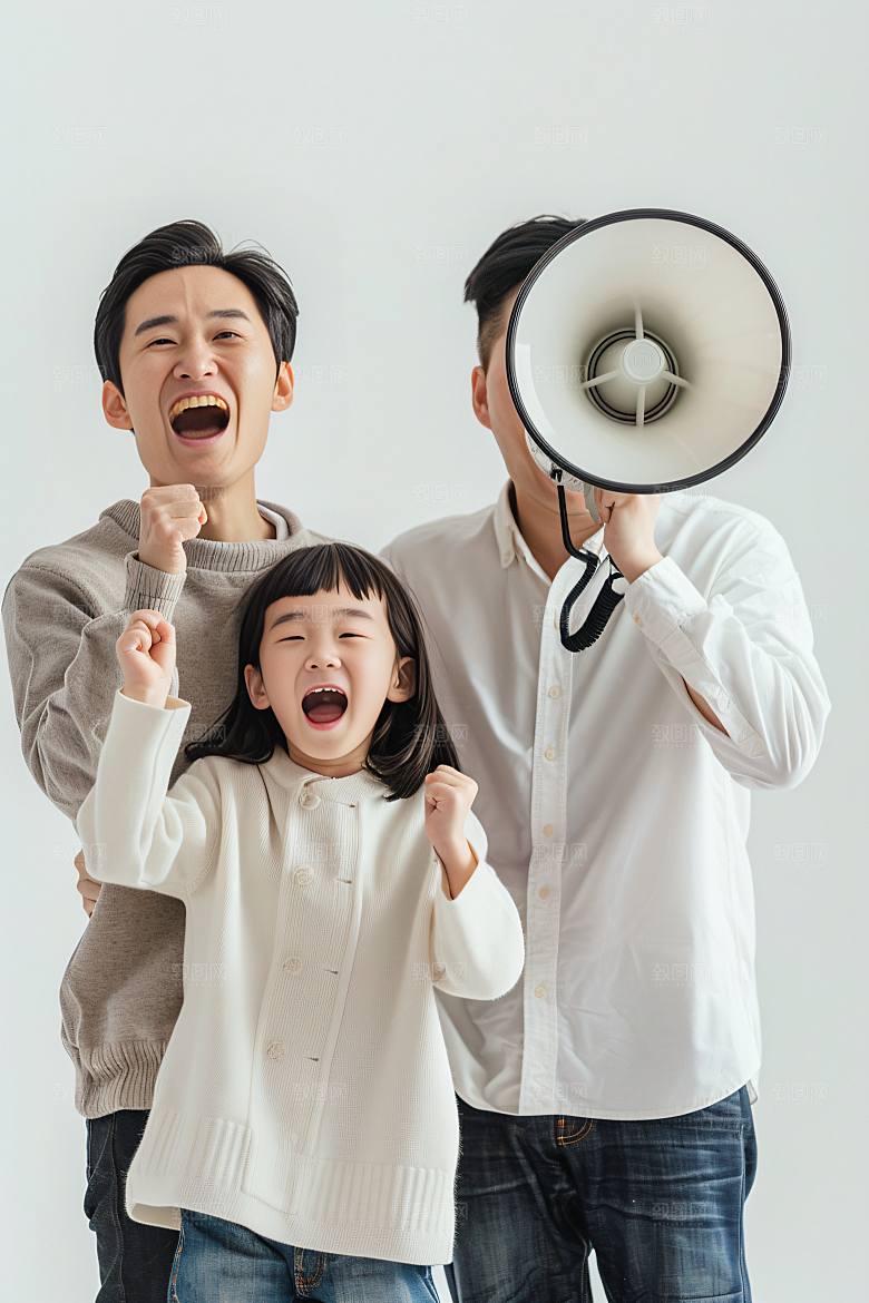 幸福一家人出行亲子摄影图