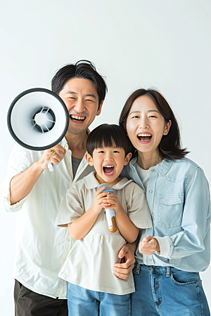 幸福一家人高清相聚摄影图