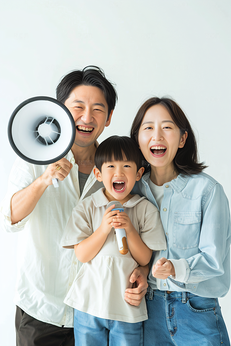 幸福一家人高清相聚摄影图