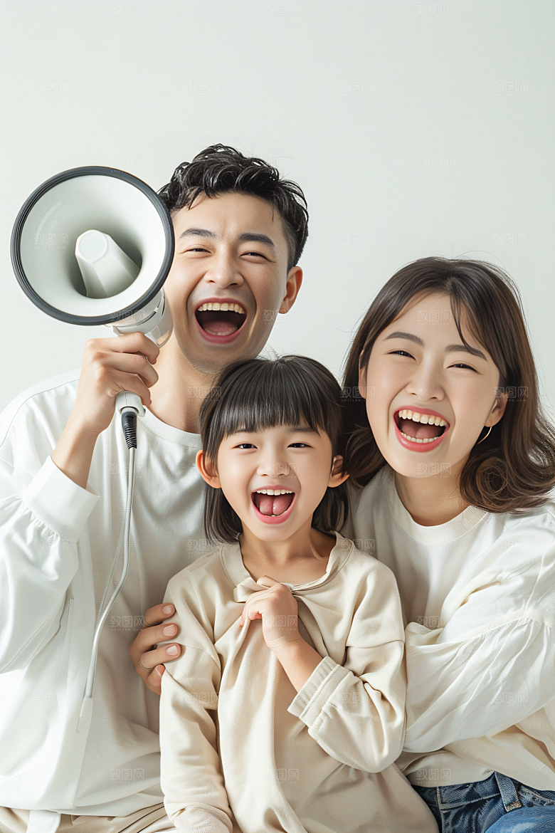 幸福一家人欢乐相聚摄影图