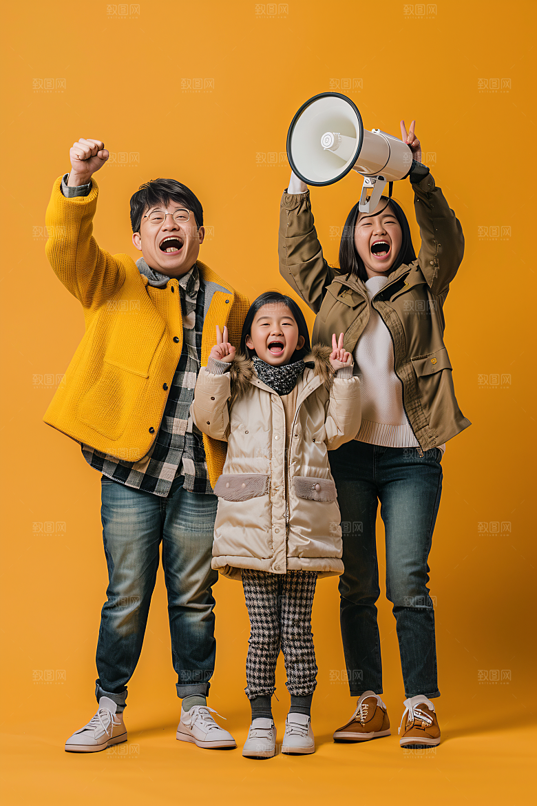 幸福一家人欢乐家庭摄影图