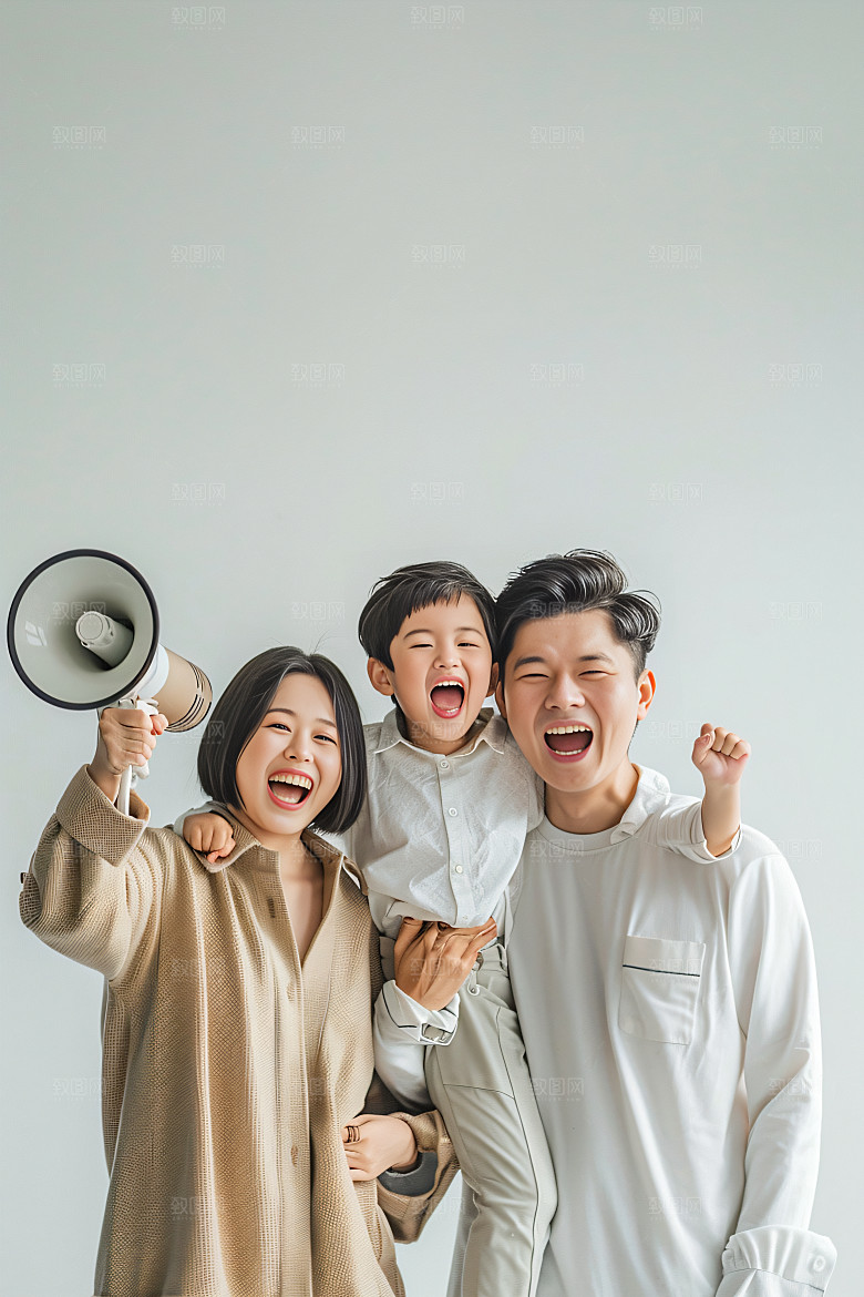 幸福一家人高清开心摄影图