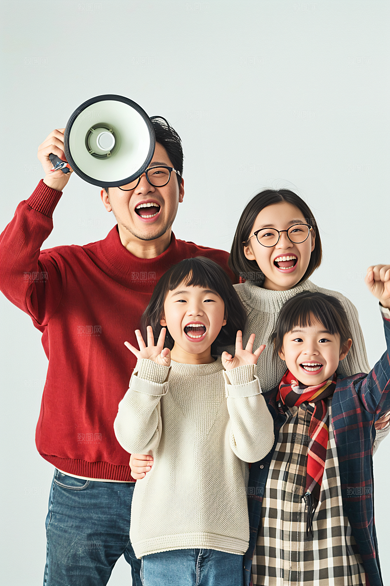 幸福一家人家庭人物摄影图
