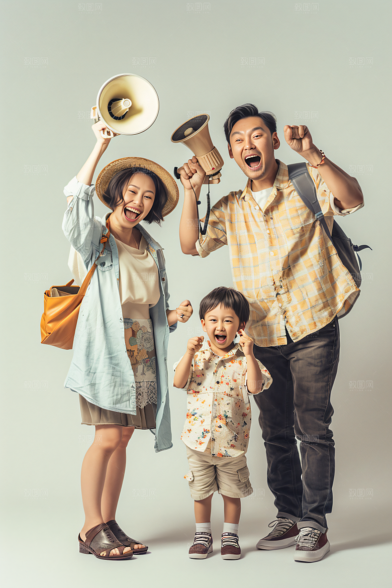 幸福一家人家庭高清摄影图