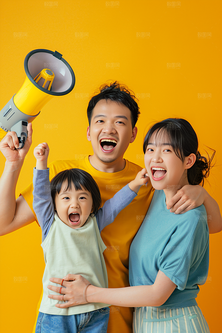 幸福一家人亲子高清摄影图